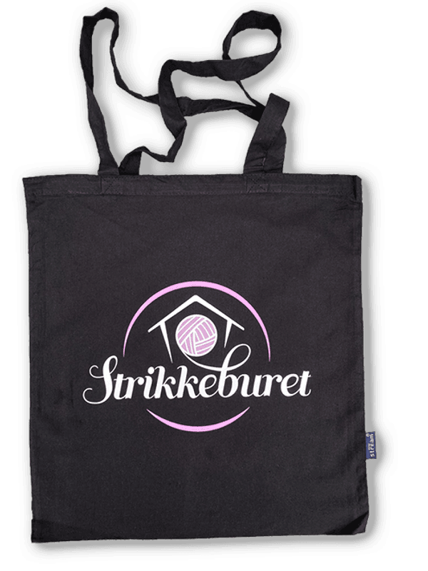 Strikkeburet-veske Sort
