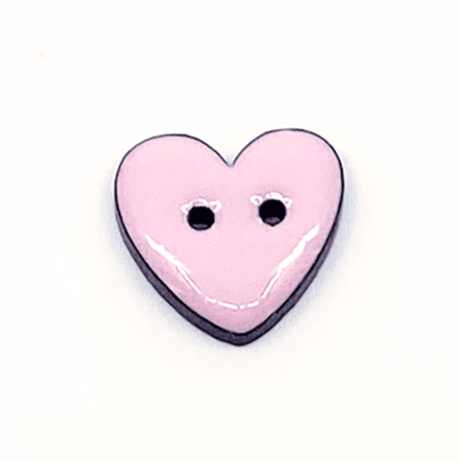 Hovedbilde Kokosknapp, 20mm hjerte,rosa :