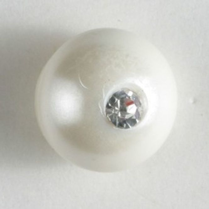 Hovedbilde Kuleknapp, 10mm strass,hvit